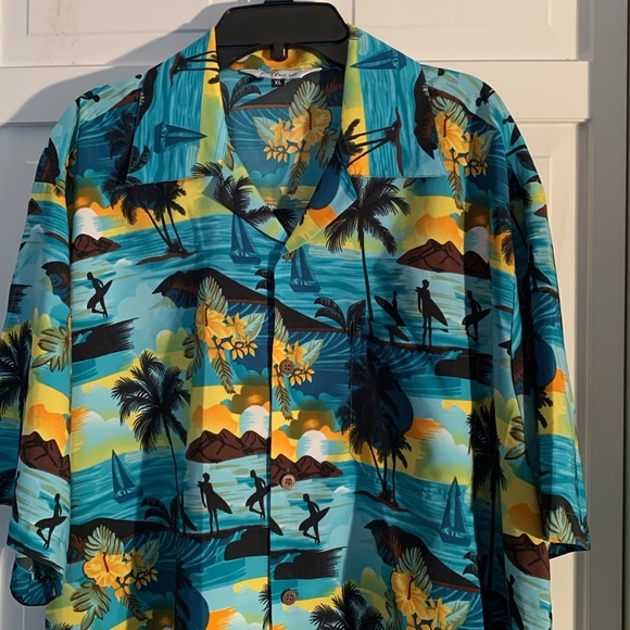 Alvish Other - Alvish Blue Hawaiian Casual Button Down Shirt